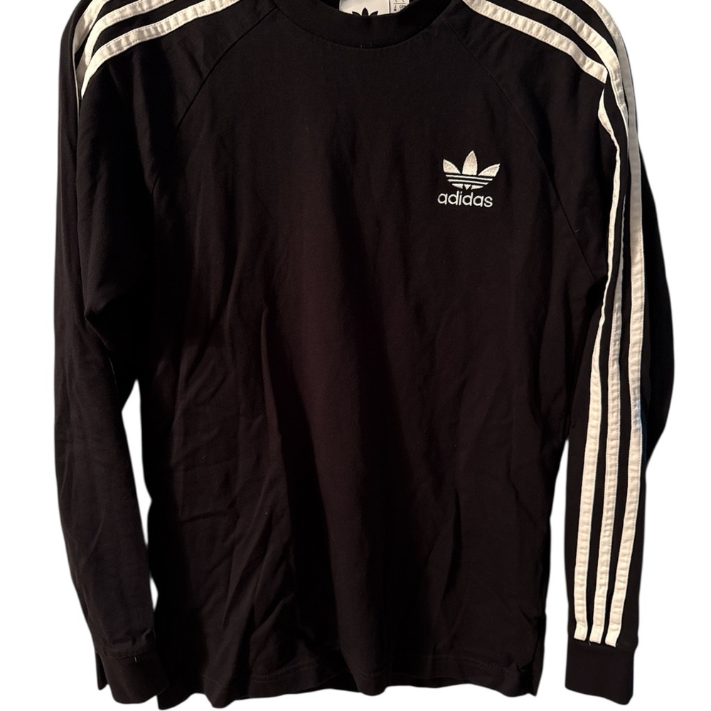 Adidas Black Shirt with White Accents